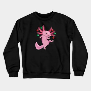 Festive Axolotl (Leucistic) Crewneck Sweatshirt